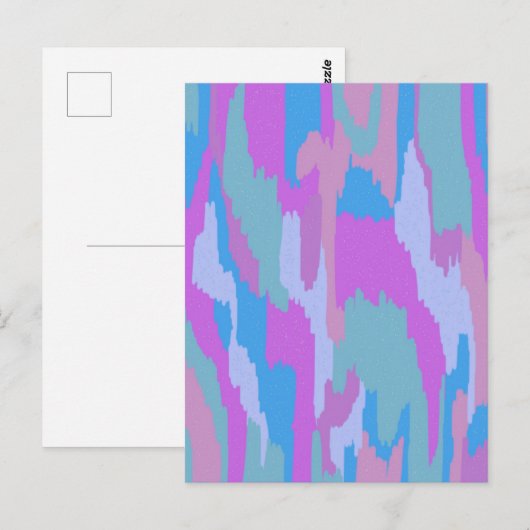 Abstraktes Gletscherparadies Postkarte (Vorne/Hinten)