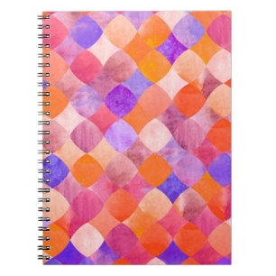 Abstraktes Glitter-Wasserfarben-Geometrie-Muster Notizblock
