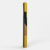 Abstraktes Glittern Gelb und Schwarz Geometrisch Case-Mate iPhone Hülle (Hinten/Rechts)