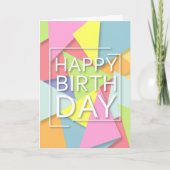 Abstraktes Glück zum Geburtstag Karte (Vorderseite)