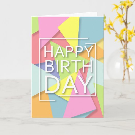 Abstraktes Glück zum Geburtstag Karte (Gelbe Blume)