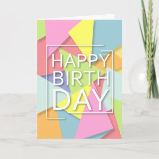 Abstraktes Glück zum Geburtstag Karte