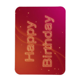 Abstraktes Glühen zum Geburtstag - Flexibles Magne Magnet