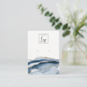 Abstraktes Gold Adage Navy Study Earring Logo-Disp Visitenkarte (Stehend Vorderseite)