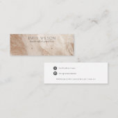 Abstraktes Gold Agate Texture Stuhlvorschau Mini Visitenkarte (Vorne/Hinten)