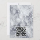 Abstraktes Gold auf schwarzen und gemischten Marmo Einladung (Rückseite)