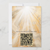 Abstraktes Gold auf schwarzen und gemischten Marmo Einladung (Rückseite)