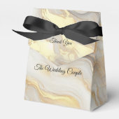 Abstraktes Gold auf schwarzen und gemischten Marmo Geschenkschachtel (Vorderseite)