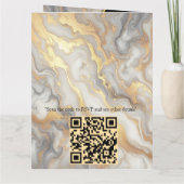 Abstraktes Gold auf schwarzen und gemischten Marmo Karte (Rückseite)