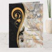 Abstraktes Gold auf schwarzen und gemischten Marmo Karte (Vorderseite)