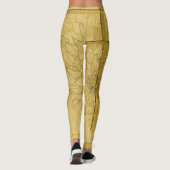 Abstraktes Gold Beige Leggings (Rückseite)
