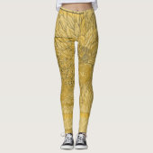 Abstraktes Gold Beige Leggings (Vorderseite)