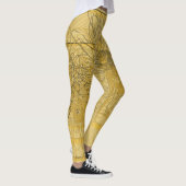 Abstraktes Gold Beige Leggings (Rechts)