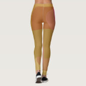 Abstraktes Gold Beige rosa Muster Leggings (Rückseite)