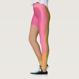 Abstraktes Gold Beige rosa Muster Leggings