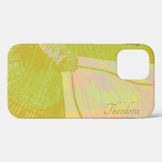 Abstraktes Gold Butterfly Pink Violet Pastellmuste Case-Mate iPhone Hülle (Rückseite (Horizontal))