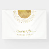 Abstraktes Gold Circle Handmade Schmuckgeschäft Banner (Horizontal)