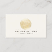 Abstraktes Gold-Circle-Logo für Elfenbein Visitenkarte (Vorderseite)