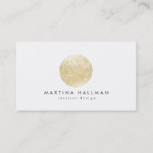 Abstraktes Gold-Circle-Logo für Wasserfarben auf W Visitenkarte (Vorderseite)