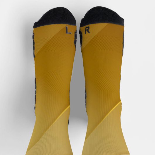 Abstraktes Gold Diagonale Schichten Luxus-Kunst Socken (Oben)