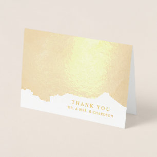 Abstraktes Gold Elegant Vielen Dank Folienkarte
