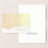 Abstraktes Gold | Elegant Vielen Dank Folienkarte (Anzeige)