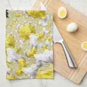 Abstraktes Gold-Fraktal Geschirrtuch (Viertel Falte)