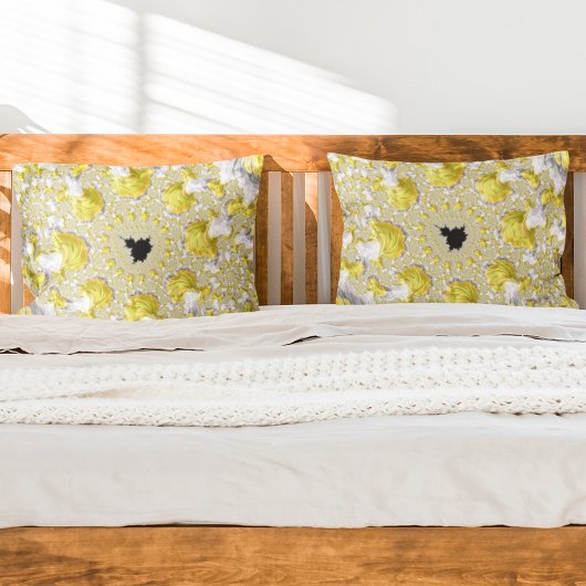 Abstraktes Gold-Fraktal Kissenbezug