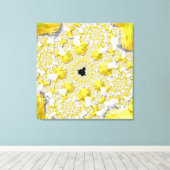 Abstraktes Gold-Fraktal Leinwanddruck (Insitu (Holzboden))