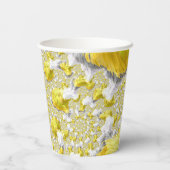 Abstraktes Gold-Fraktal Pappbecher (Rückseite)