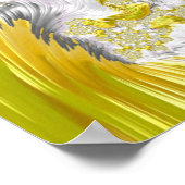 Abstraktes Gold-Fraktal Poster (Ecke)