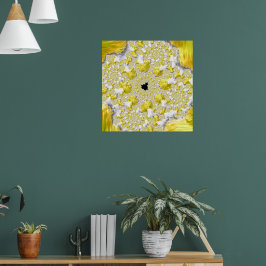 Abstraktes Gold-Fraktal Poster