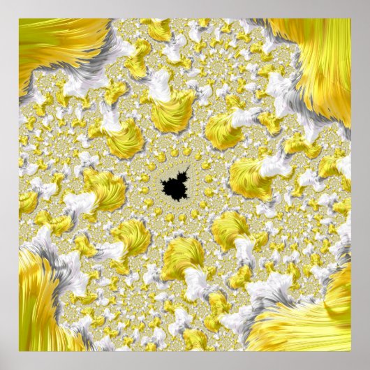 Abstraktes Gold-Fraktal Poster (Vorne)