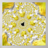 Abstraktes Gold-Fraktal Poster (Vorne)