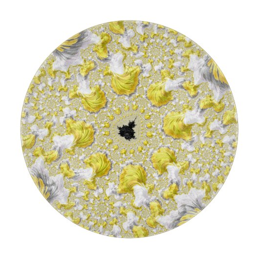 Abstraktes Gold-Fraktal Schneidebrett (Vorderseite)