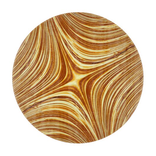 Abstraktes Gold-Fraktal Schneidebrett (Vorderseite)