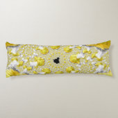 Abstraktes Gold-Fraktal Seitenschläferkissen (Rückseite)