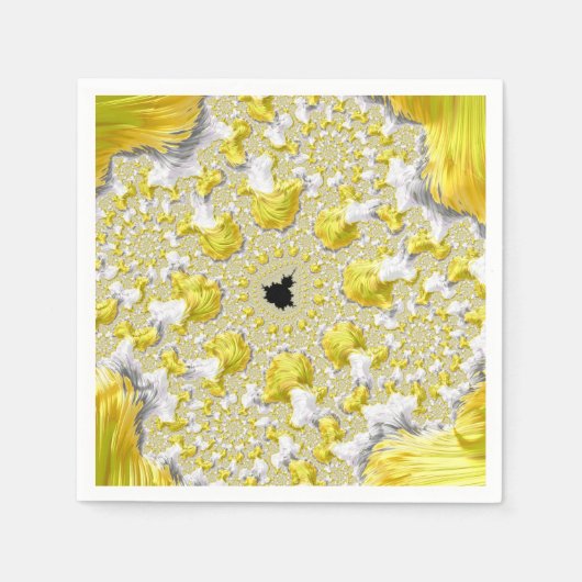 Abstraktes Gold-Fraktal Serviette (Vorderseite)