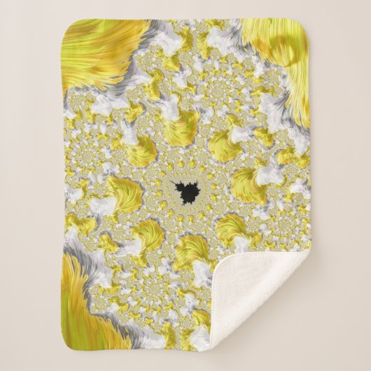 Abstraktes Gold-Fraktal Sherpadecke (Vorderseite)