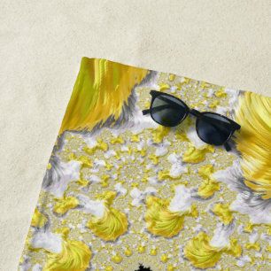 Abstraktes Gold-Fraktal Strandtuch
