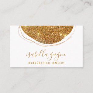 Abstraktes Gold Glitzer Juwelier Designer Business Visitenkarte