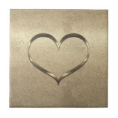 Abstraktes Gold Herzstück Fliese (Vorderseite)