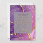 Abstraktes Gold Lila Einzigartig bei einer QR-Hoch Einladung (Vorderseite)
