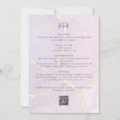 Abstraktes Gold Lila Einzigartig bei einer QR-Hoch Einladung (Rückseite)