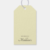 Abstraktes Gold Lila Geschenkanhänger (Rückseite)