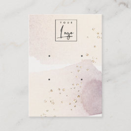 Abstraktes Gold Lila Logo 2 "Offering Study Displa Visitenkarte