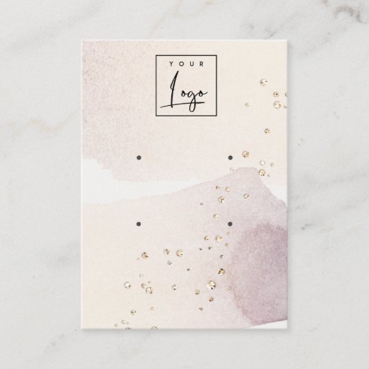 Abstraktes Gold Lila Logo 2 "Offering Study Displa Visitenkarte (Vorderseite)