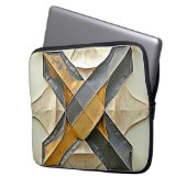 Abstraktes Gold-Metall-Design Laptopschutzhülle (Vorderseite Links)