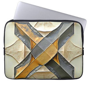 Abstraktes Gold-Metall-Design Laptopschutzhülle