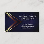 Abstraktes Gold Metallic Blue Texture Background Visitenkarte (Vorderseite)